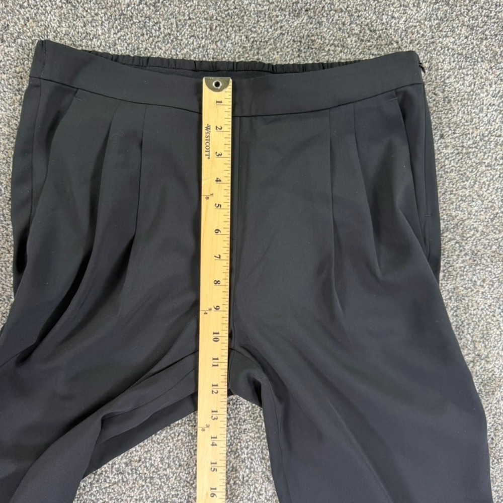 Ministry of Supply Kinetic Tapered Pants Womens 6 Black Pleated Stretch Trousers - Picture 6 of 9